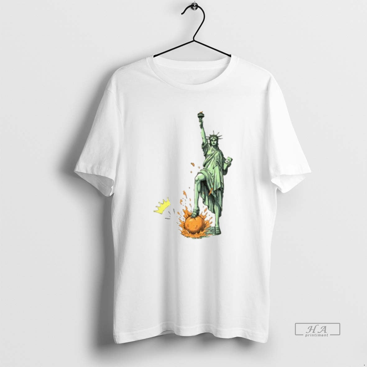 Official No Kings In America Statue Of Liberty Over Orange Anti Trump Vintage