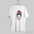 Official Phillies Girl Messy Bun Winking Eye Red White Striped Glasses Posters White