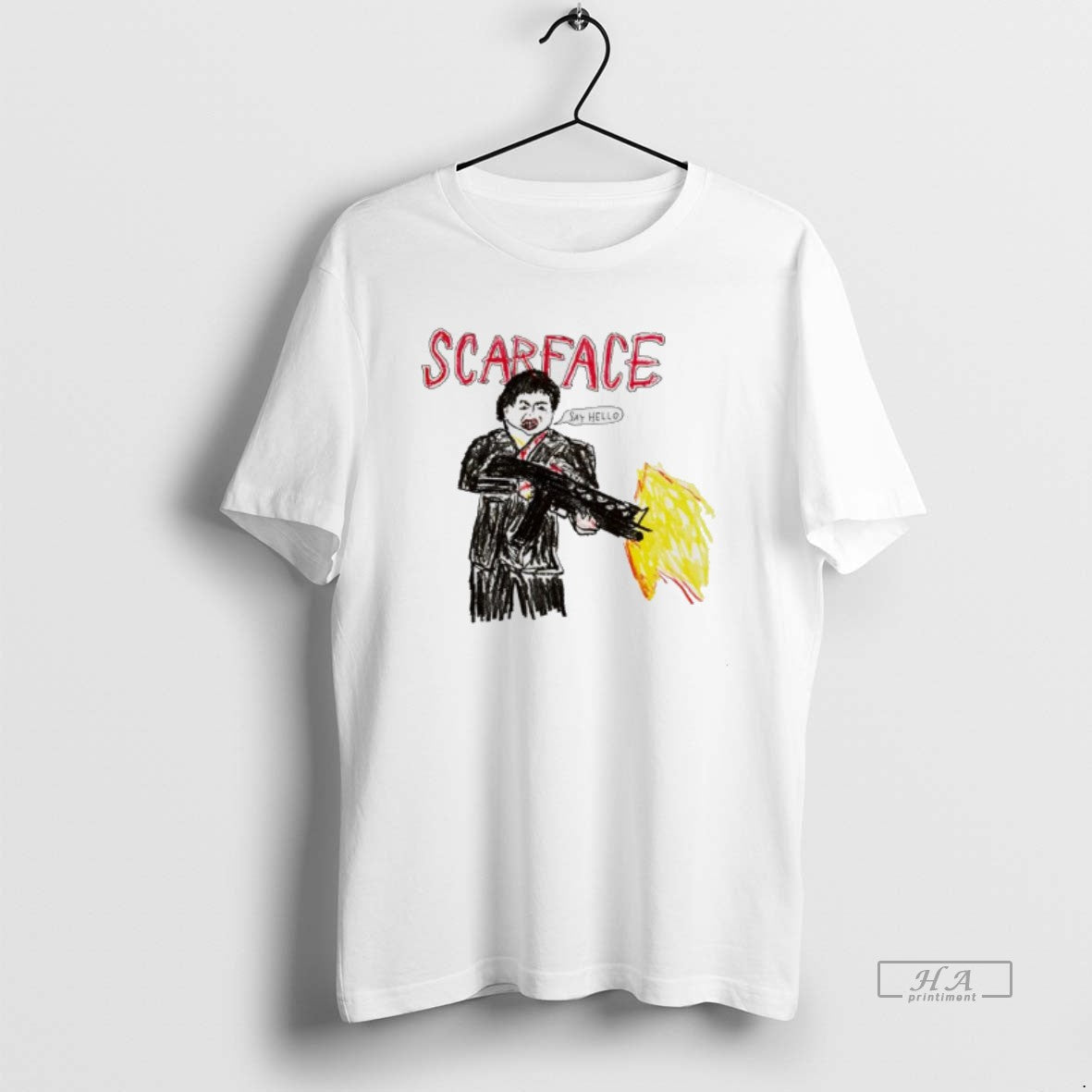 Official Scarface Tony Montana Say Hello To My Little Friend Art