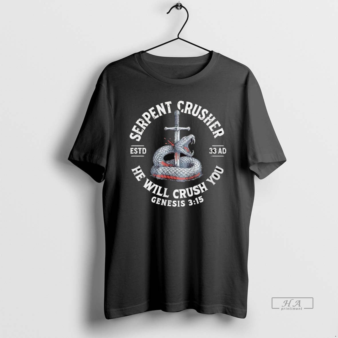 Official Serpent Crusher Estd 33 Ad He Will Crush You Genesis 3 15