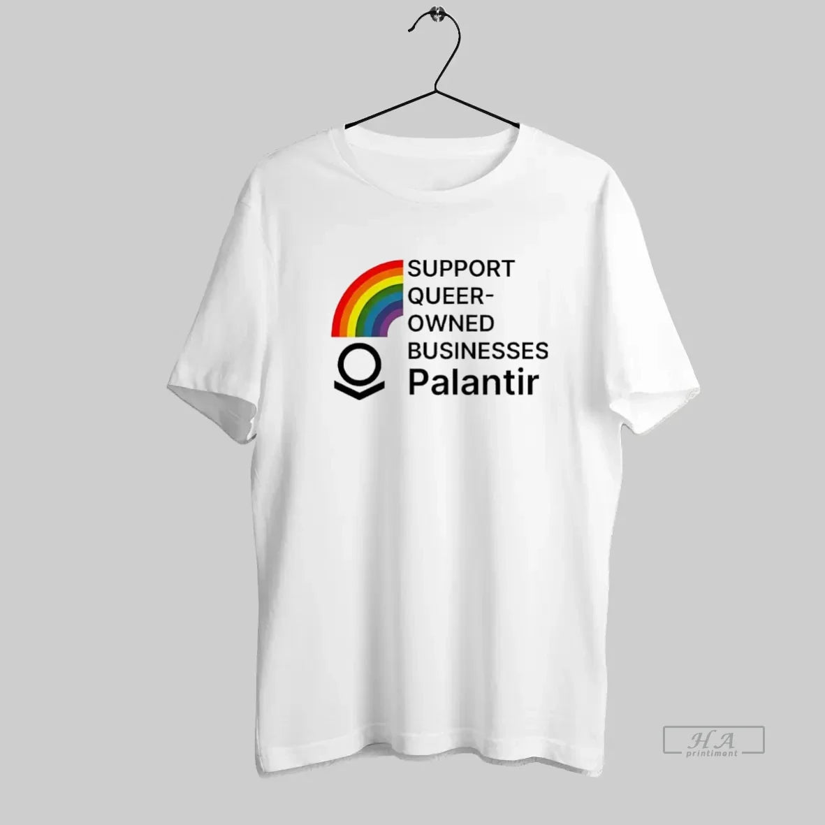 Official Support Queer Owned Businesses Palantir Rainbow Flag
