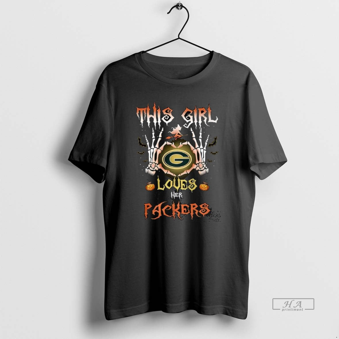 Official This Girl Loves Her Green Bay Packers Skeleton Halloween