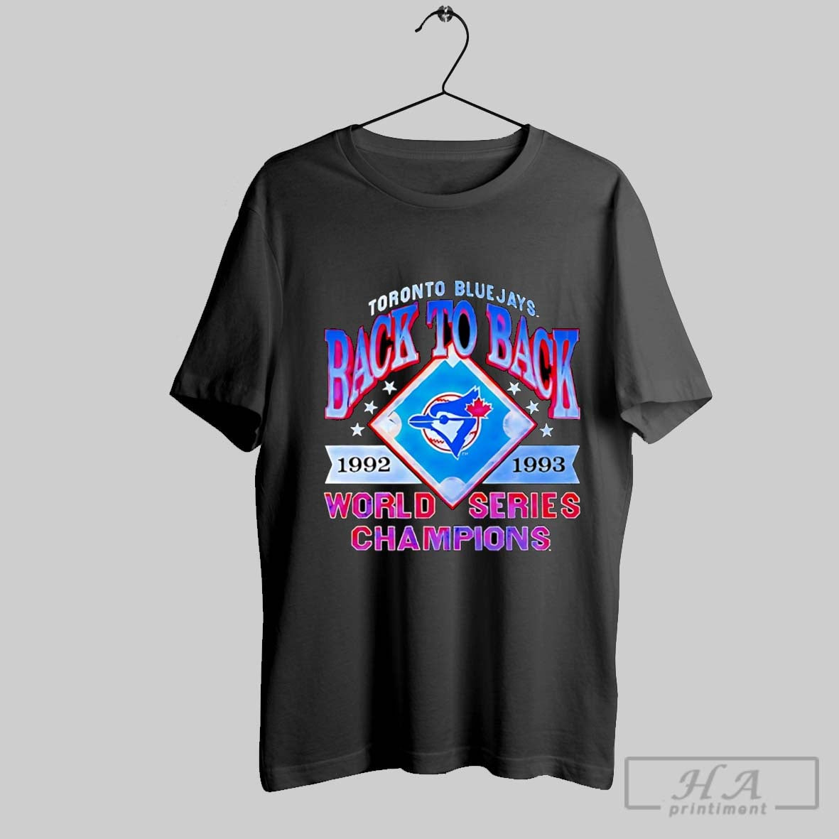 Official Toronto Blue Jays Back To Back World Series Champions 1992 1993 Logo