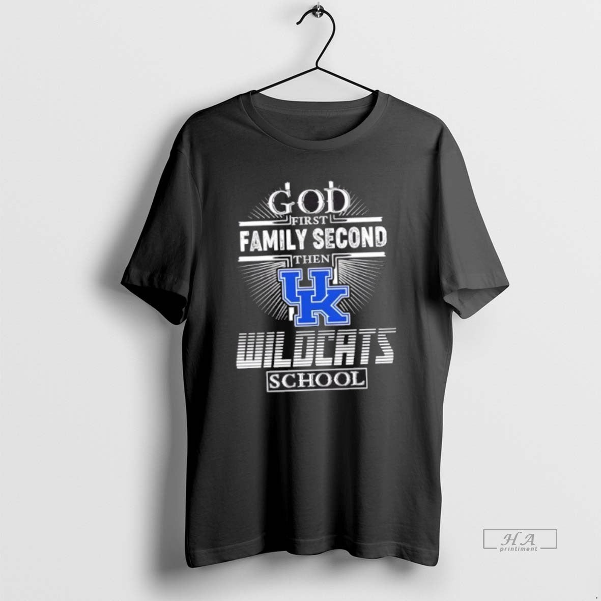 Official Trendy God First Family Second Then Kentucky Wildcats School Cross