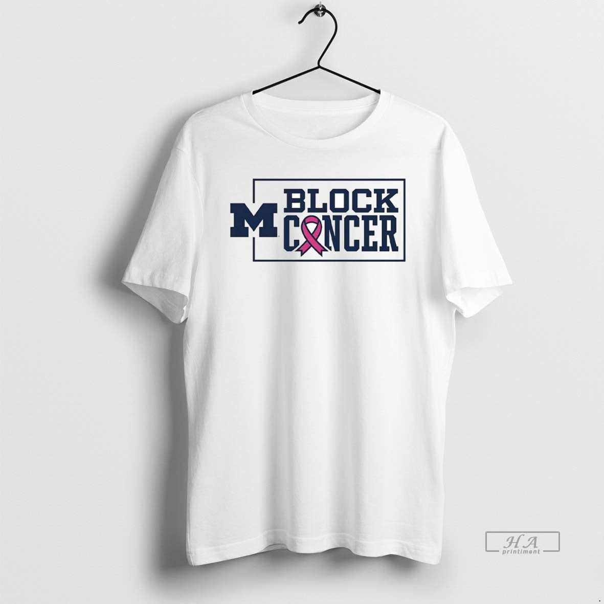 Official Trendy Michigan Wolverines Block Cancer Breast Cancer Awareness
