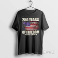 Officials 250 Years Of Freedom 1776 2026 Flag American