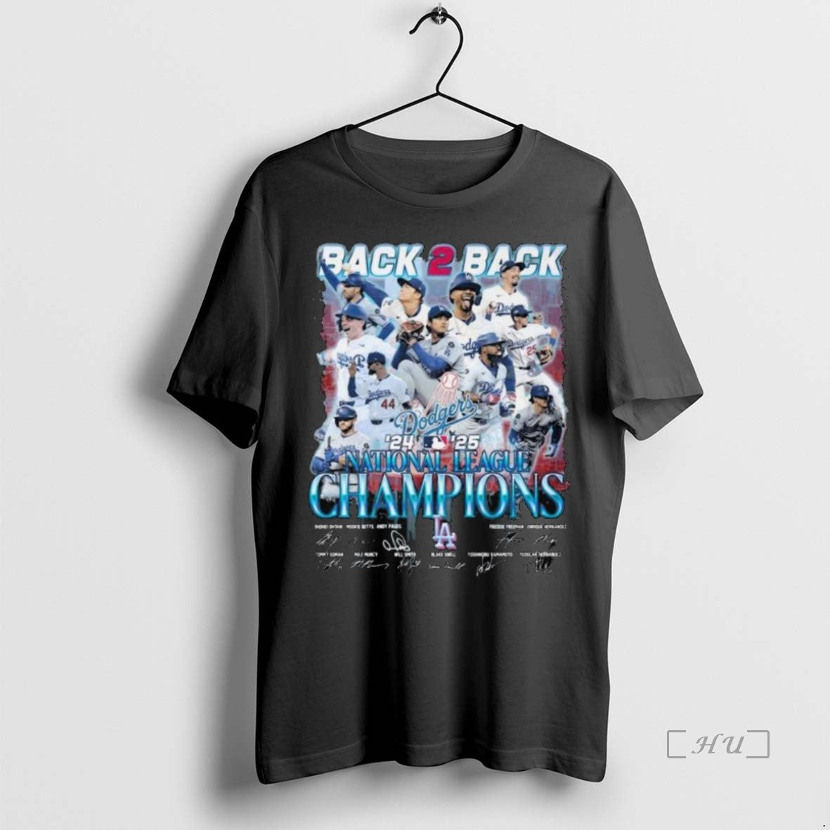 Officials Back 2 Back 24 25 National League Champions Los Angeles Dodgers Signatures Long Sleve