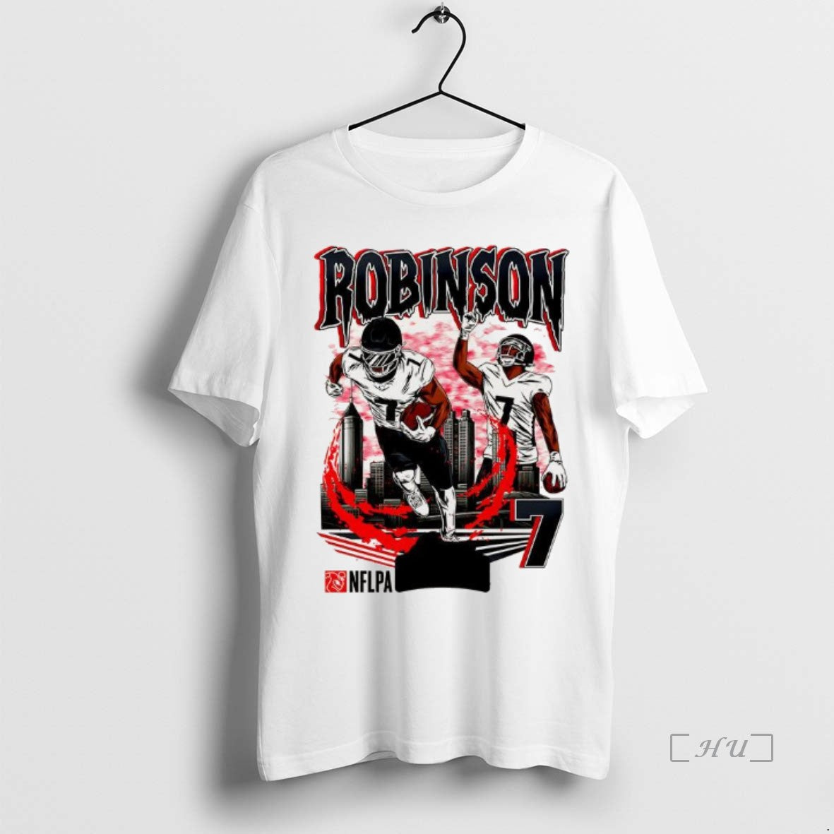 Officials Bijan Robinson Atlanta Falcons Football Number 7 Skyline
