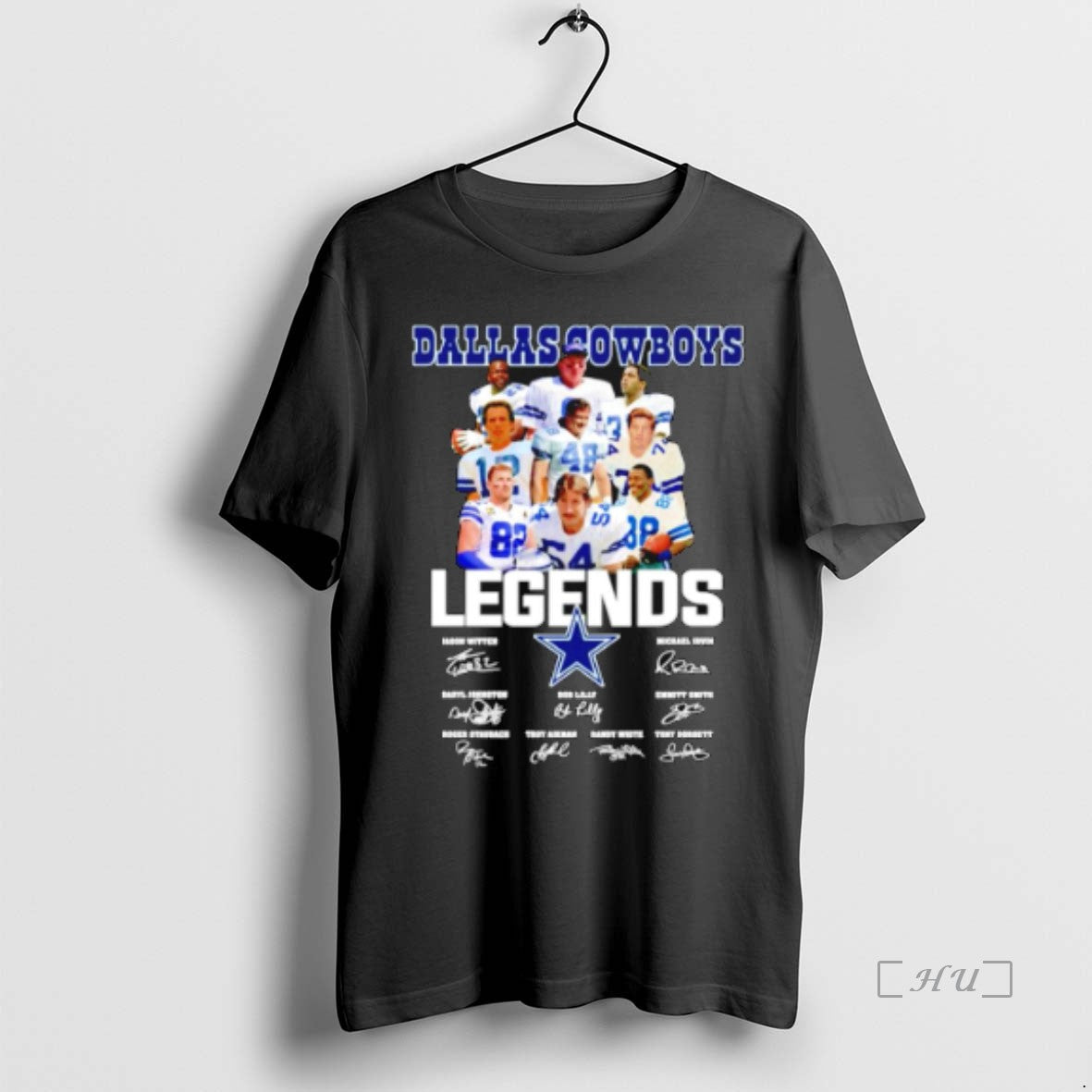 Officials Dallas Cowboys Football Team Collage Featuring Legends Signatures