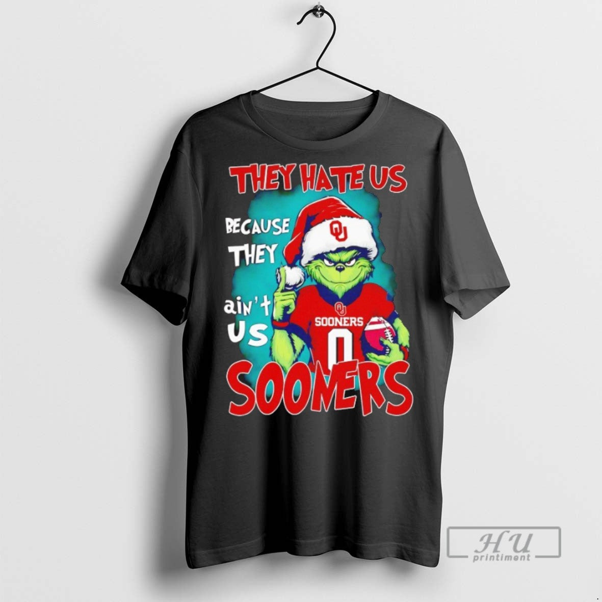 Officials Grinch They Hate Us Because They Aint Us Oklahoma Sooners Christmas T Shirts