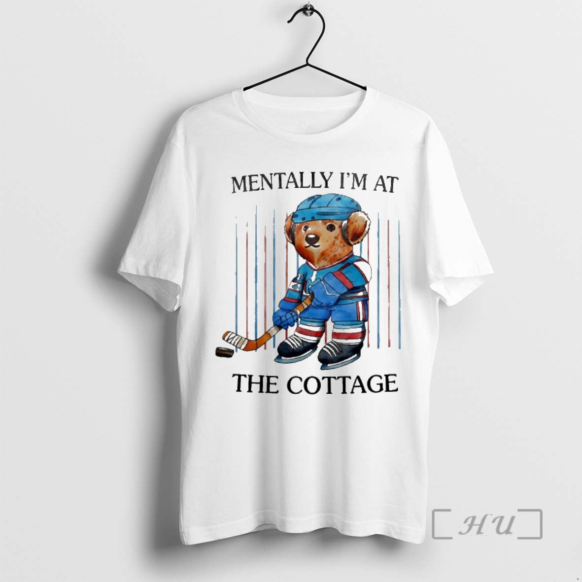 Hockey Bear Mentally Im At The Cottage