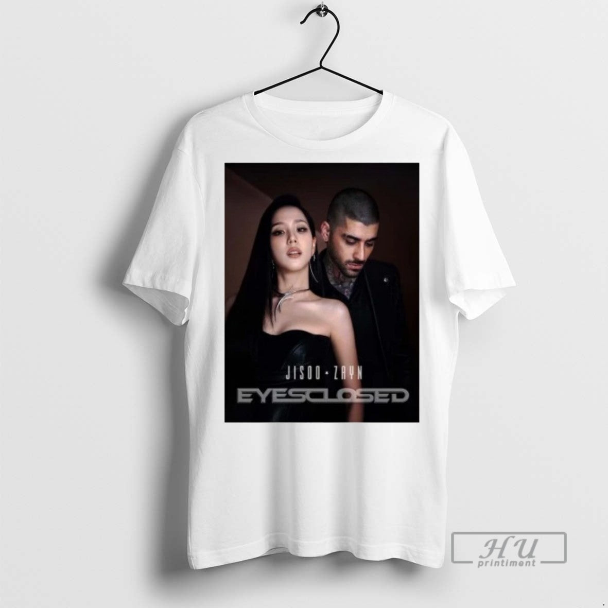 Officials Jisoo And Zayn Eyes Closed Single Out On October 10 2025 T Shirts