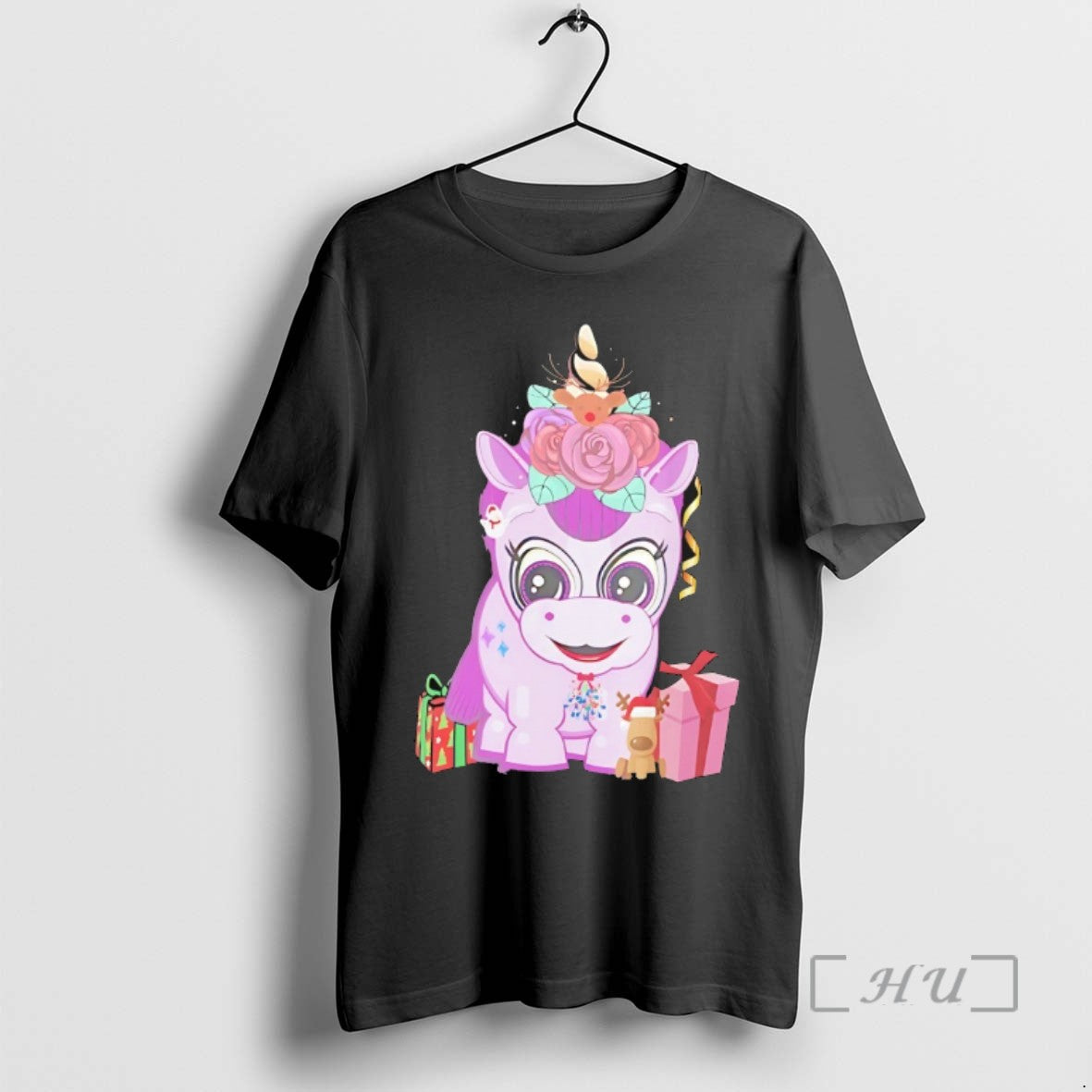 Officials Purple Unicorn Christmas Gifts Reindeer Bow Holiday