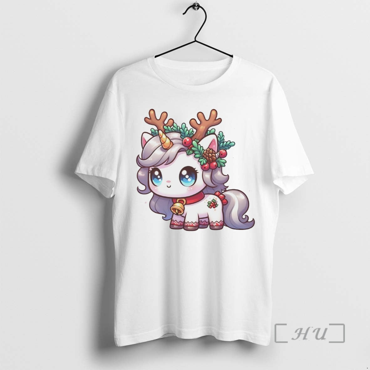 Officials Reindeer Unicorn Holly Pinecone Christmas White