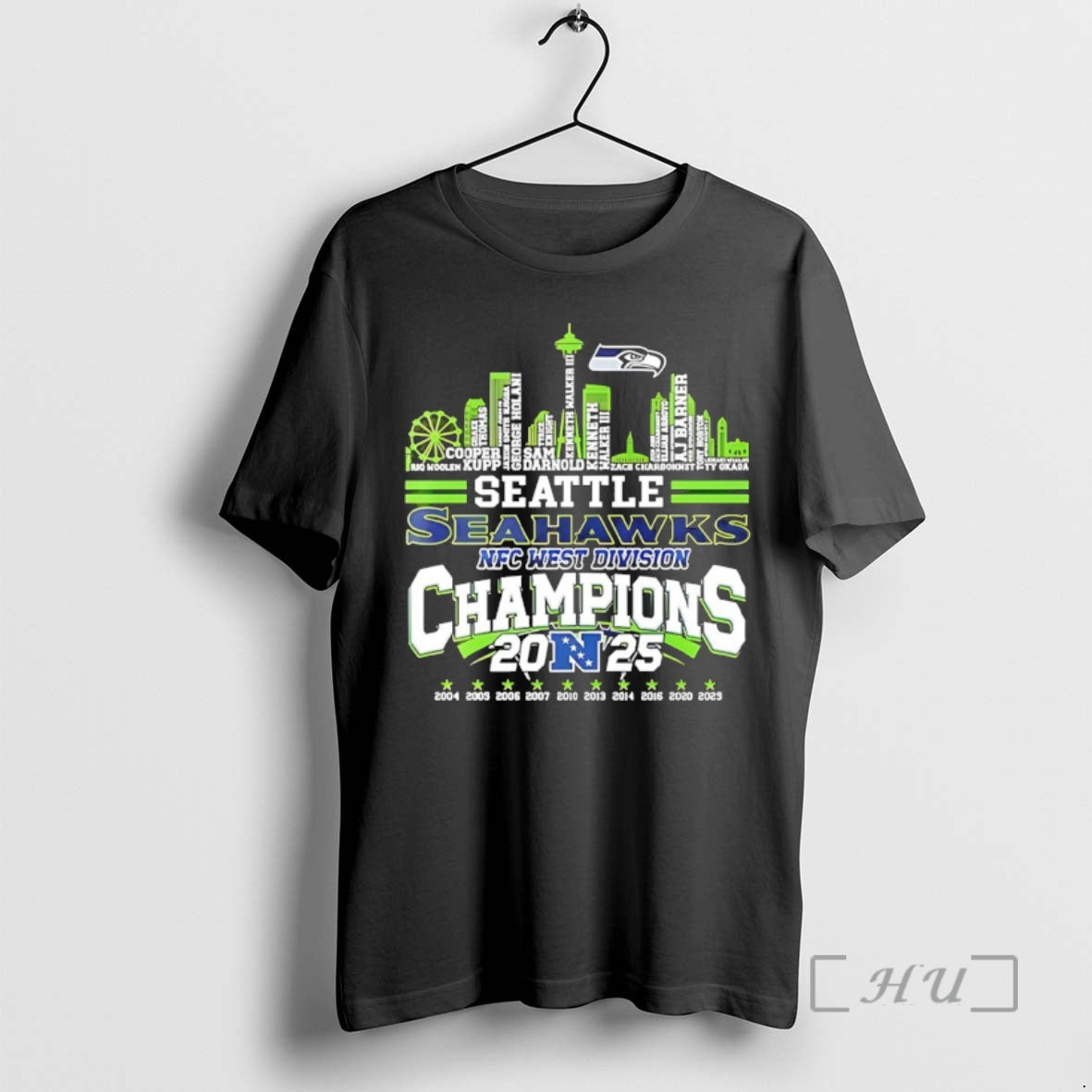 Seattle Seahawk West Division 2025 Champions Player Name Skyline