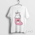 Officials Unicorn In Santa Christmas Stocking Cute Holiday White