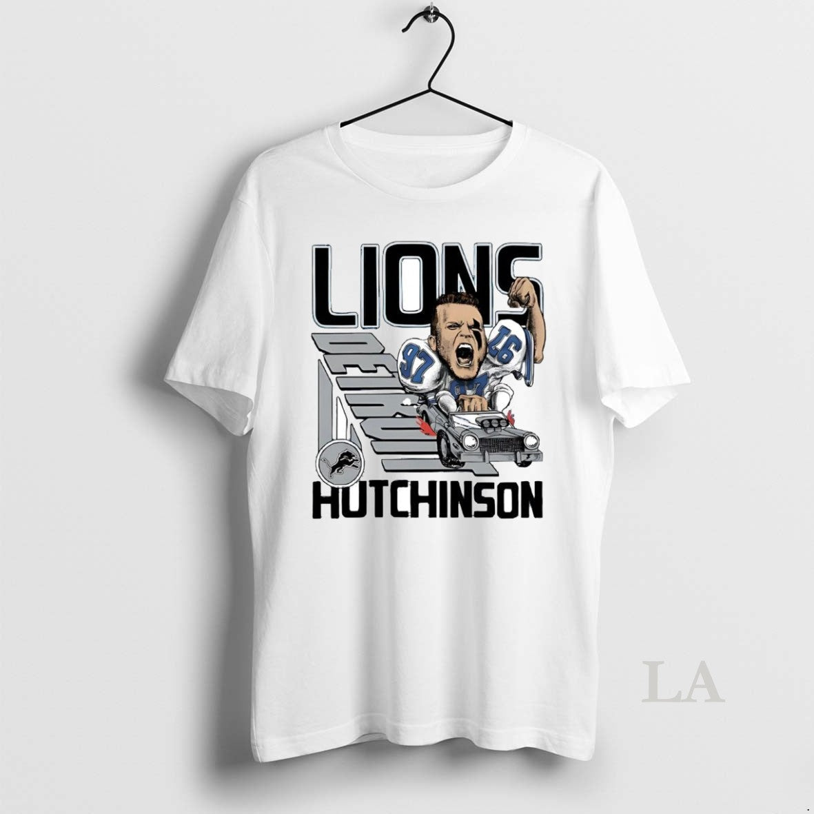 Original Aidan Hutchinson Racer Caricature Detroit Lions
