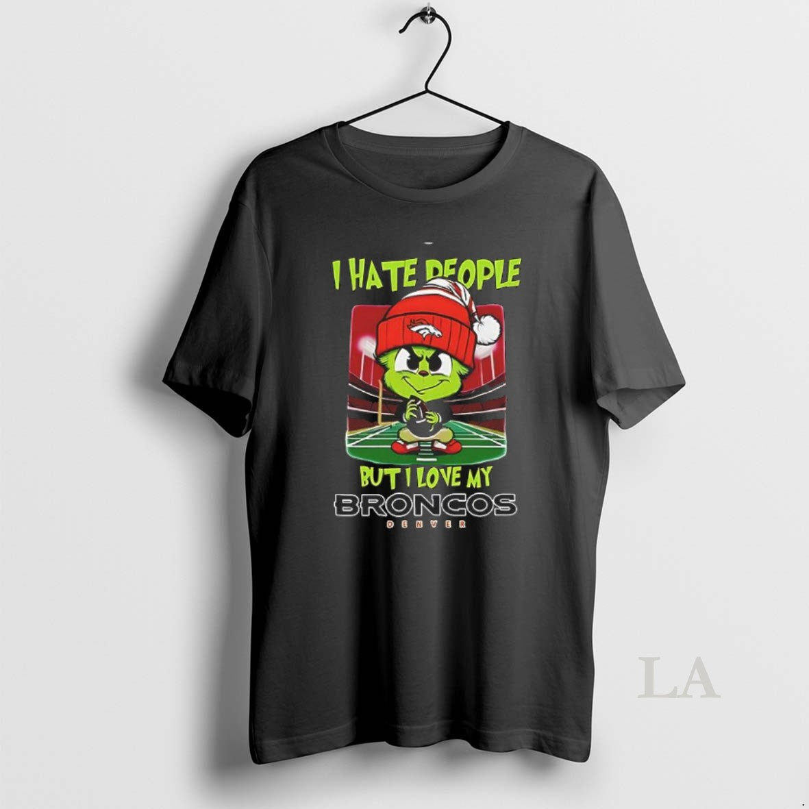 Original Broncos Christmas Christmas Merch Santa Grinch Chibi I Hate People But I Love My