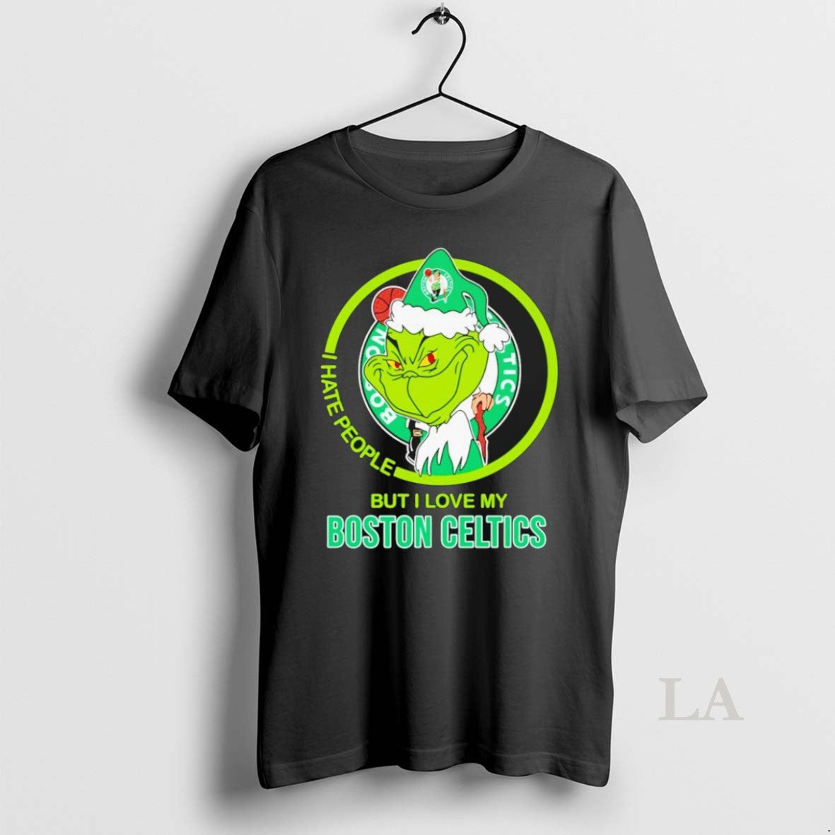 Original Grinch I Hate People But I Love My Boston Celtics