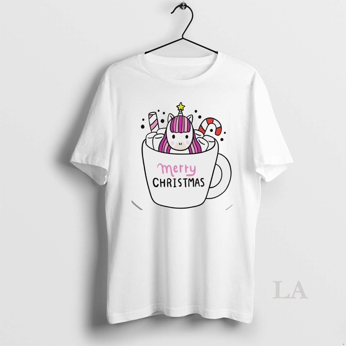 Original Hot Cocoa Unicorn Merry Christmas White
