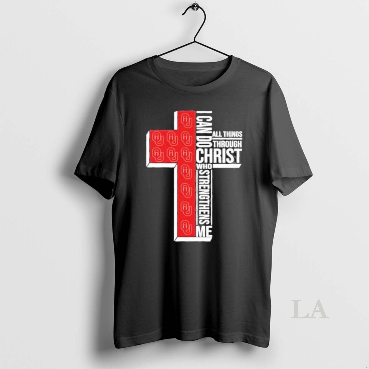 Original I Can Do All Things Through Christ Who Strengthens Me Oklahoma Sooners Football Cross