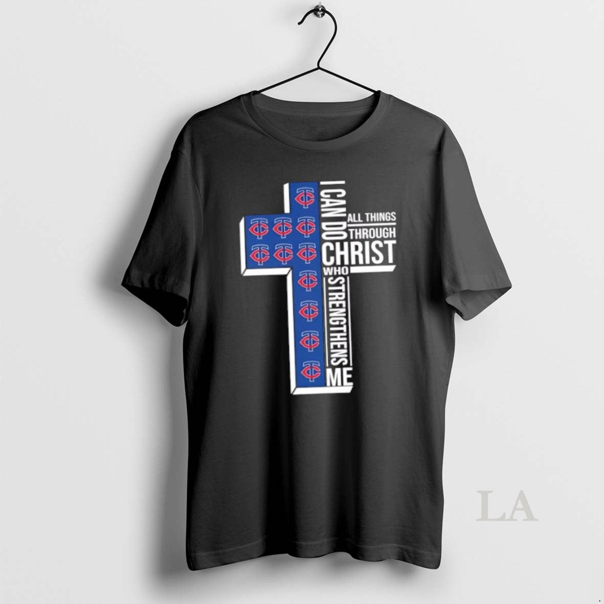 Original I Can Do All Things Through Christ Who Strengthens Me Minnesota Twins Baseball Cross