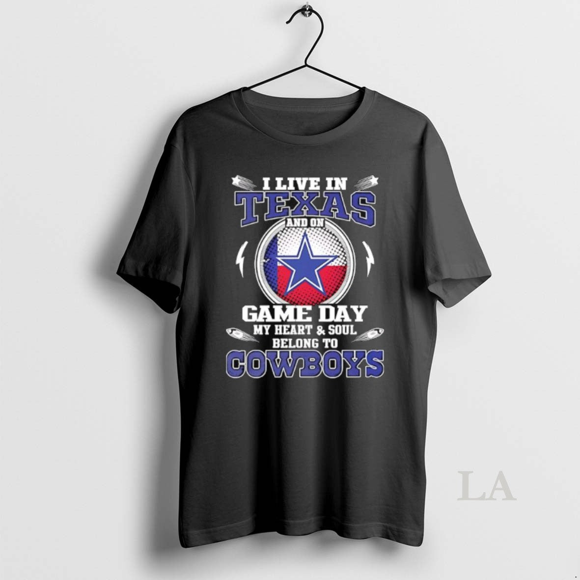Original I Live In Texas And On Game Day My Heart Soul Belong To Dallas