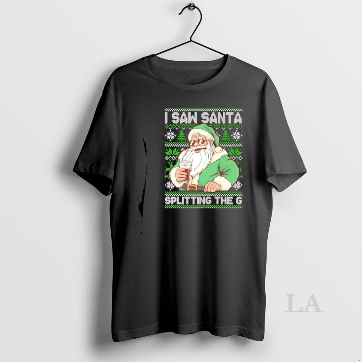 Original I Saw Santa Splitting The G Guinness Christmas Ugly