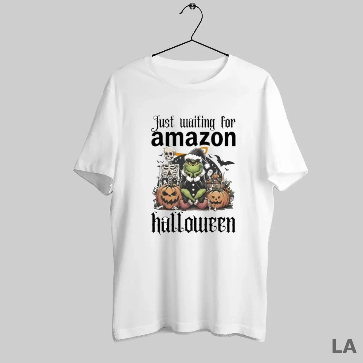 Original Just Waiting For Amazon Santa Grinch Halloween 2025