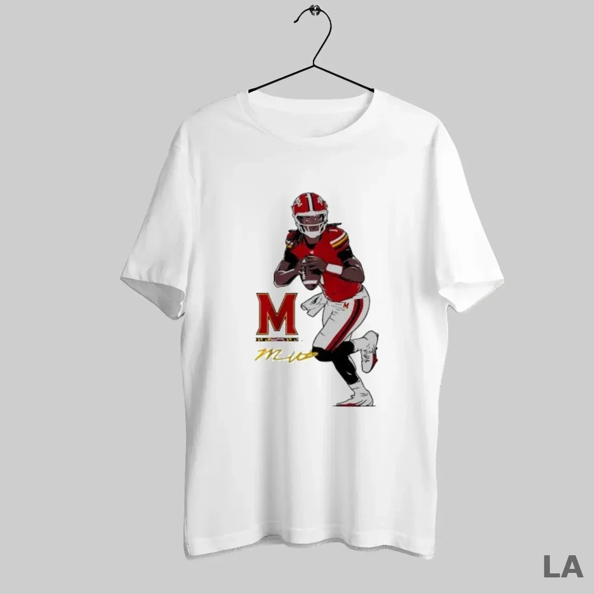 Original Maryland Terps Football Player Cartoon Logo