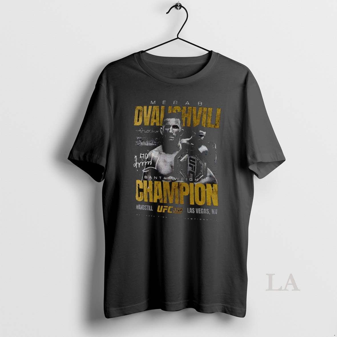 Original Merab Dvalishvili Ufc 320 Bantamweight Champion Signature Vintage