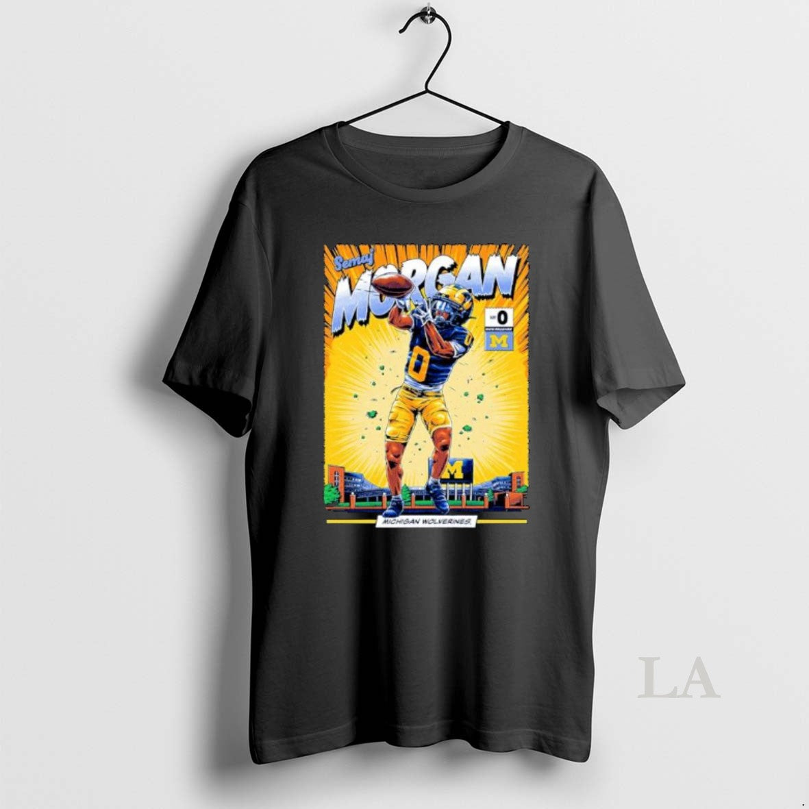 Original Michigan Wolverines 0 Semaj Morgan Student Athlete Comic Ornaments