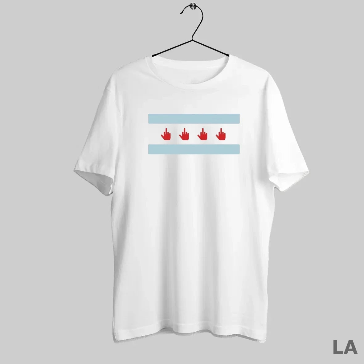 Original Middle Finger Chicago Flag White