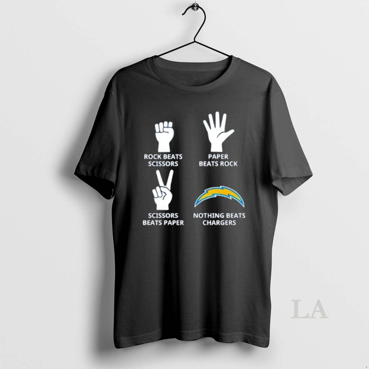 Original Nothing Beats Los Angeles Chargers Rock Beats Scissors Paper Beats Rock