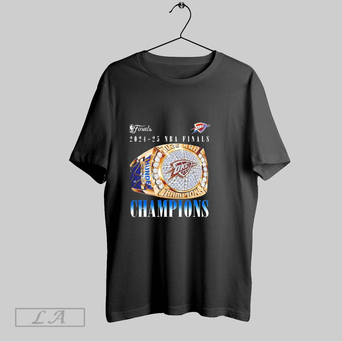 Original Oklahoma City Thunder Champions Nba Finals 2024 25 Ring Diamonds Logo