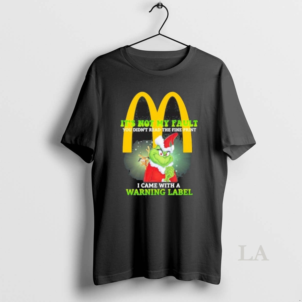 Original Santa Grinch X Mcdonalds Logo Its Not My Fault I Came With A Warning