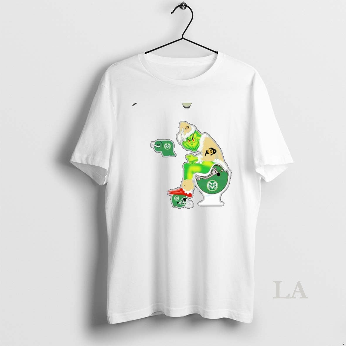 Original The Grinch Colorado Buffaloes Sitting On Toilet Colorado State Rams Xmas Holiday Christmas