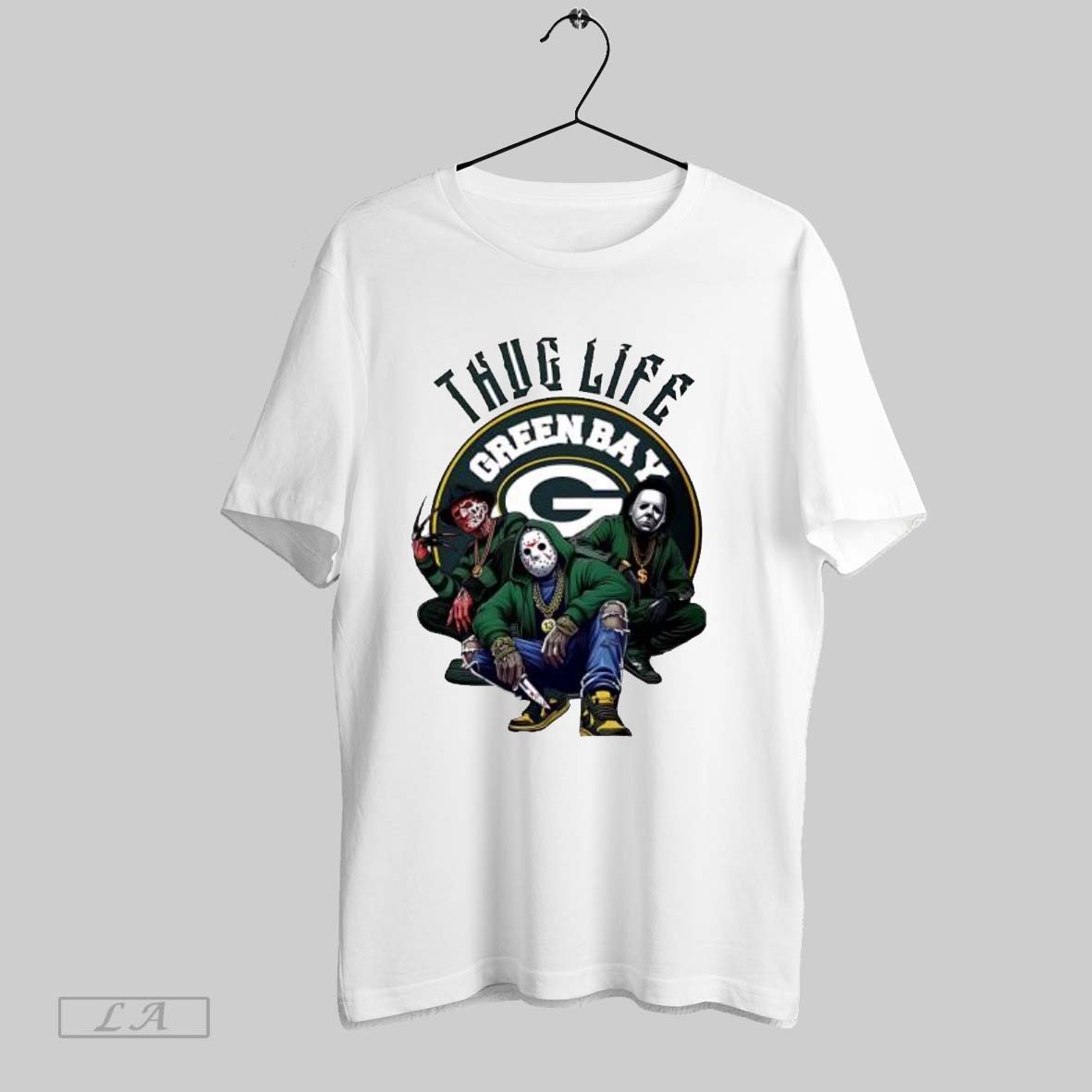 Original Thug Life Green Bay Freddy Jason Michael Myers Halloween Packers