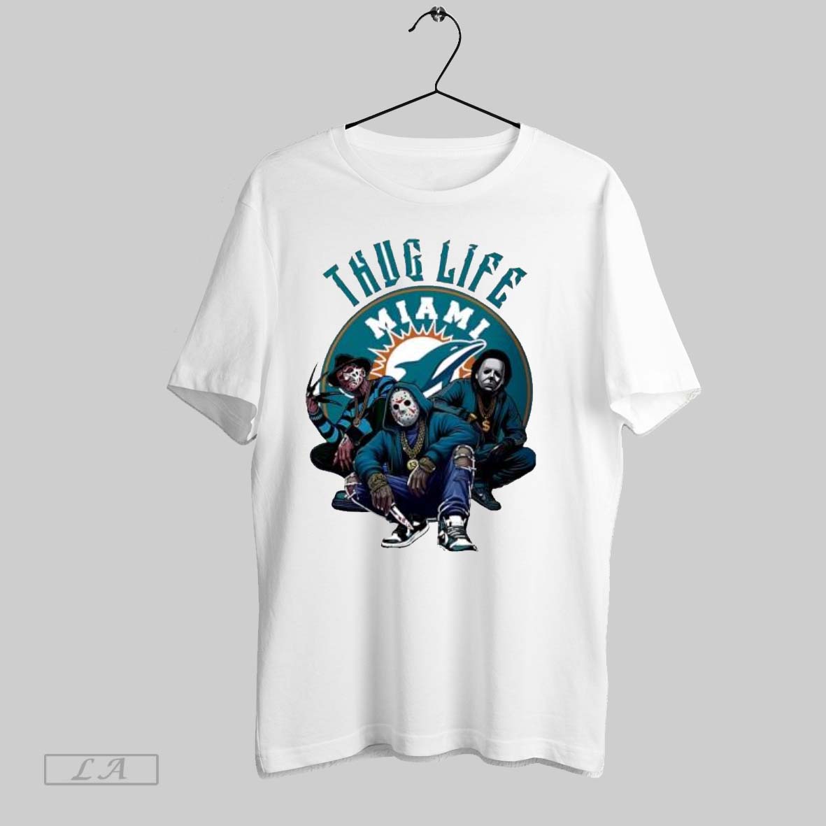 Original Thug Life Miami Freddy Jason Michael Myers Halloween Football
