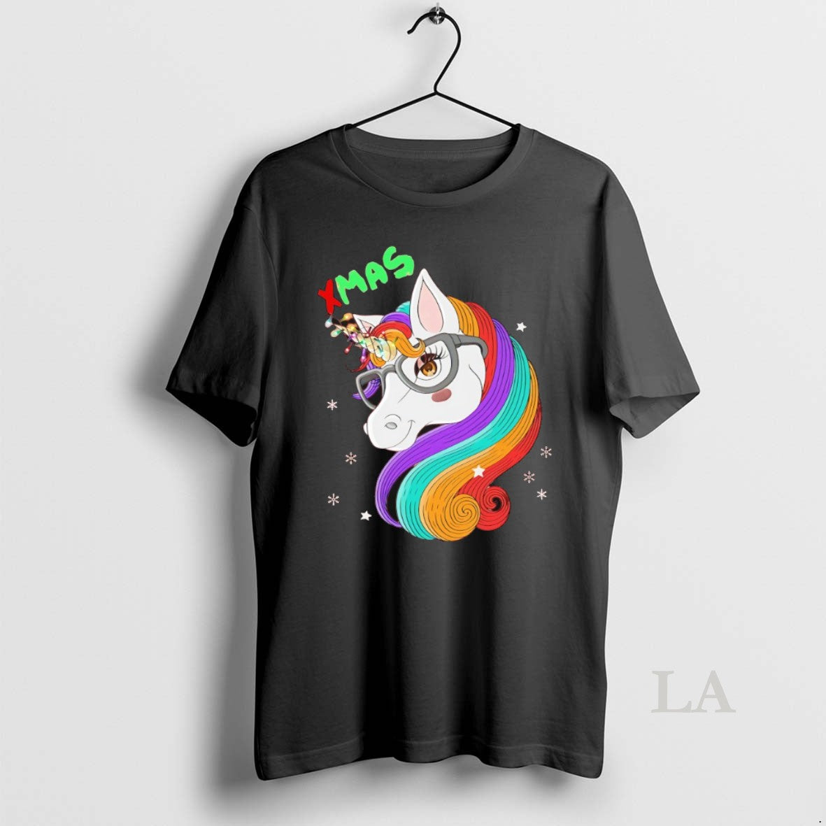 Original Xmas Glasses Unicorn Rainbow Hair Holiday