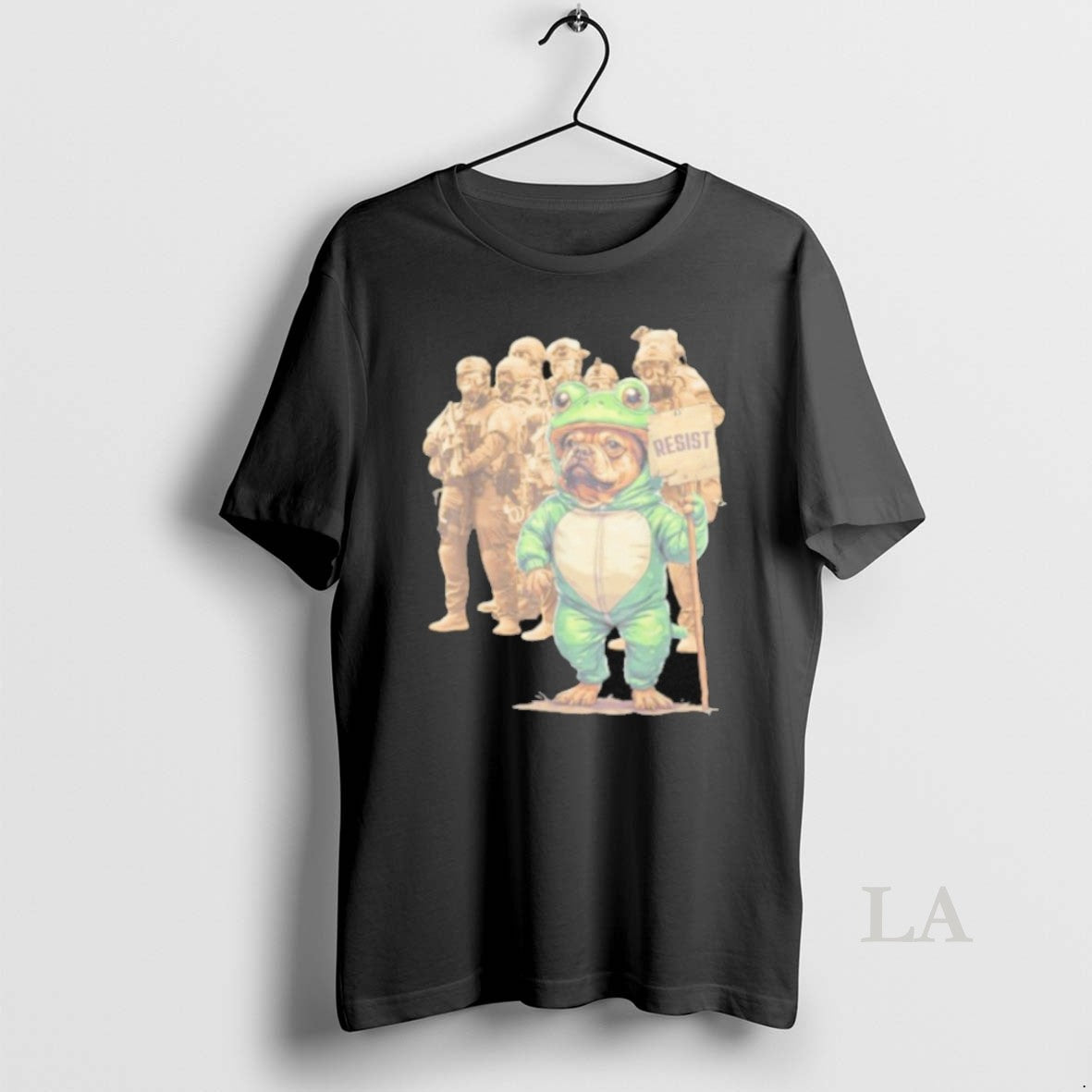 Original Resist Protest Dog Political Satire Frog Costume Pug