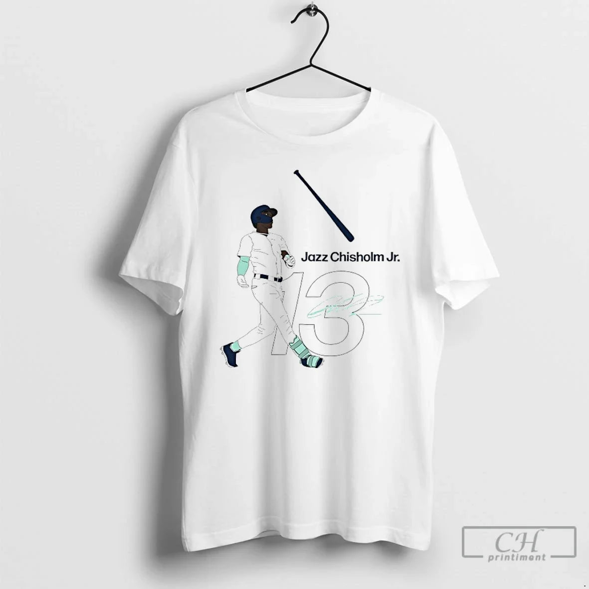 Premium Chisholm Jr 13 Jazz Bat Flip Jazz New York Baseball Signature T Shirts