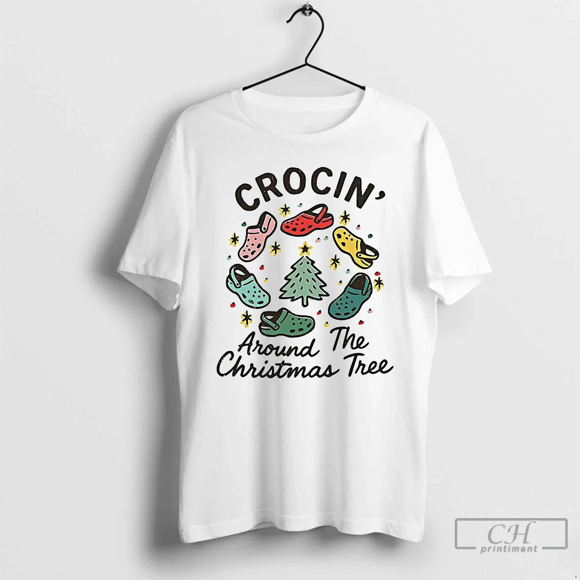 Premium Crocs Crocin Around The Christmas Tree Funny T Shirts
