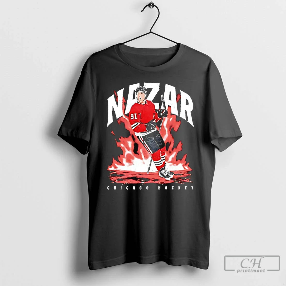 Premium Frank Nazar Chicago Blackhawks Hockey Aura Flame T Shirts