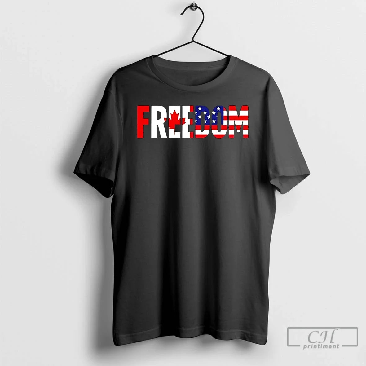 Premium Freedom Canada And Usa United 2025 T Shirts