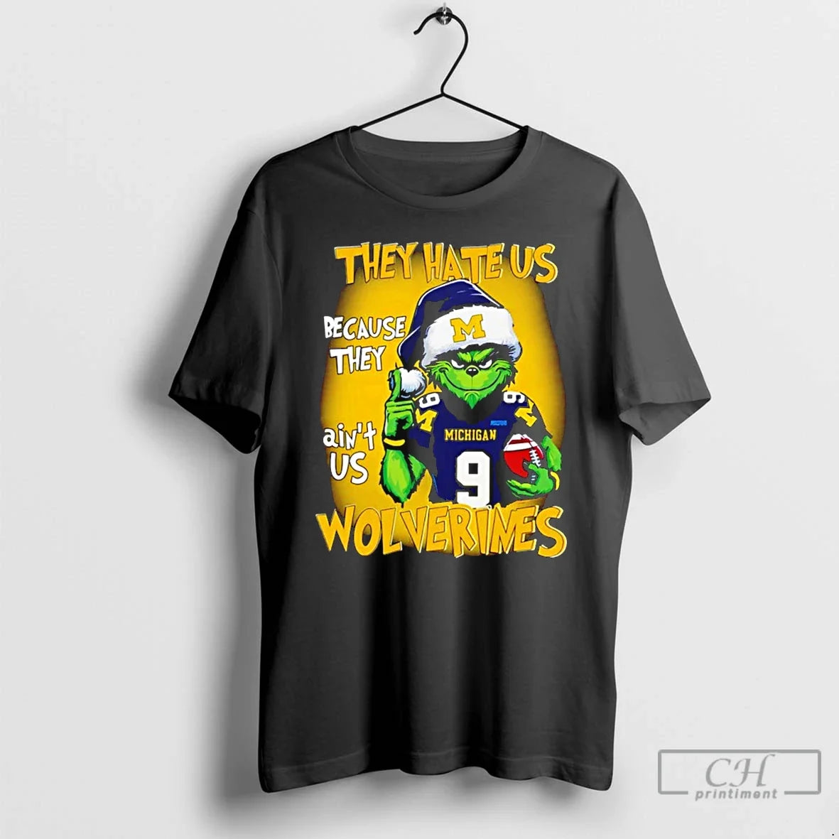 Premium Grinch They Hate Us Because They Aint Us Michigan Wolverines T Shirts