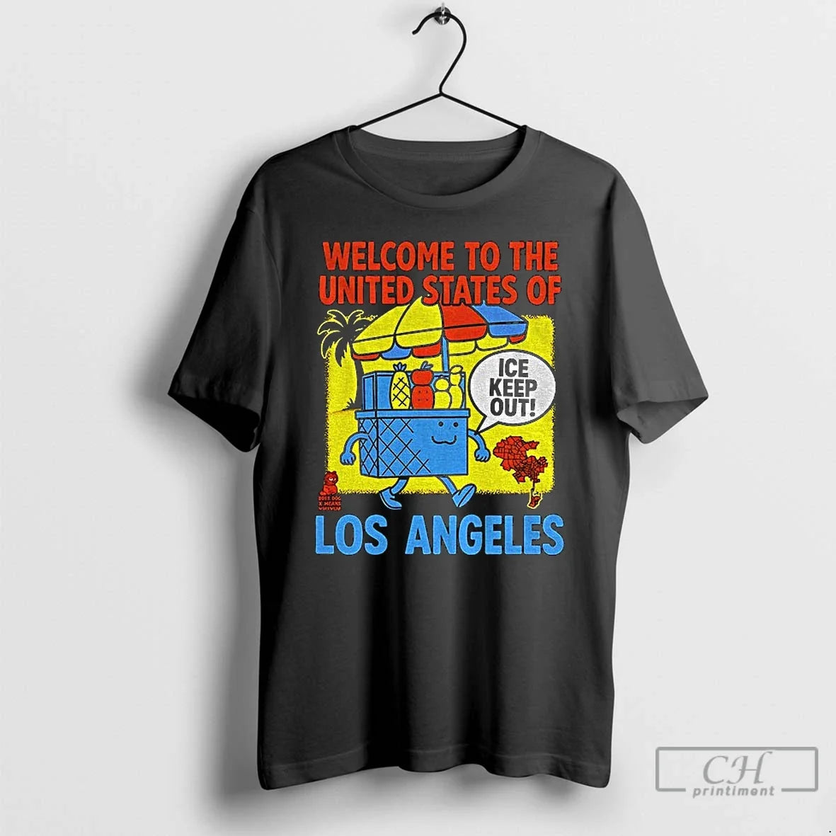 Premium Ice Keep Out Welcome To The United States Of Los Angeles T Shirts