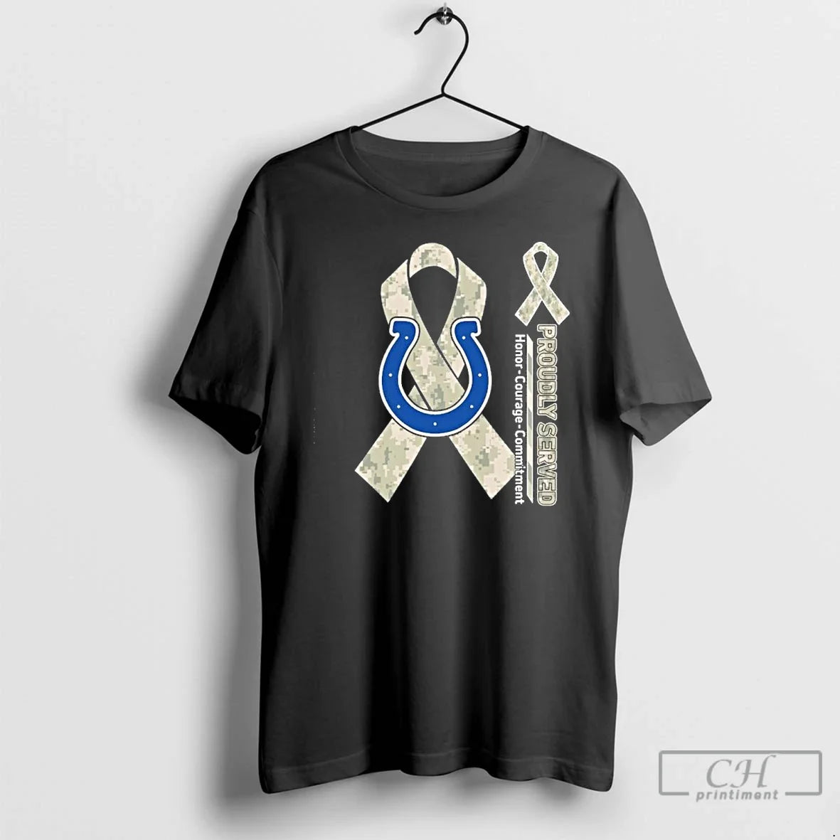 Premium Indianapolis Colts Proudly Served Honor Courage Commitment T Shirts