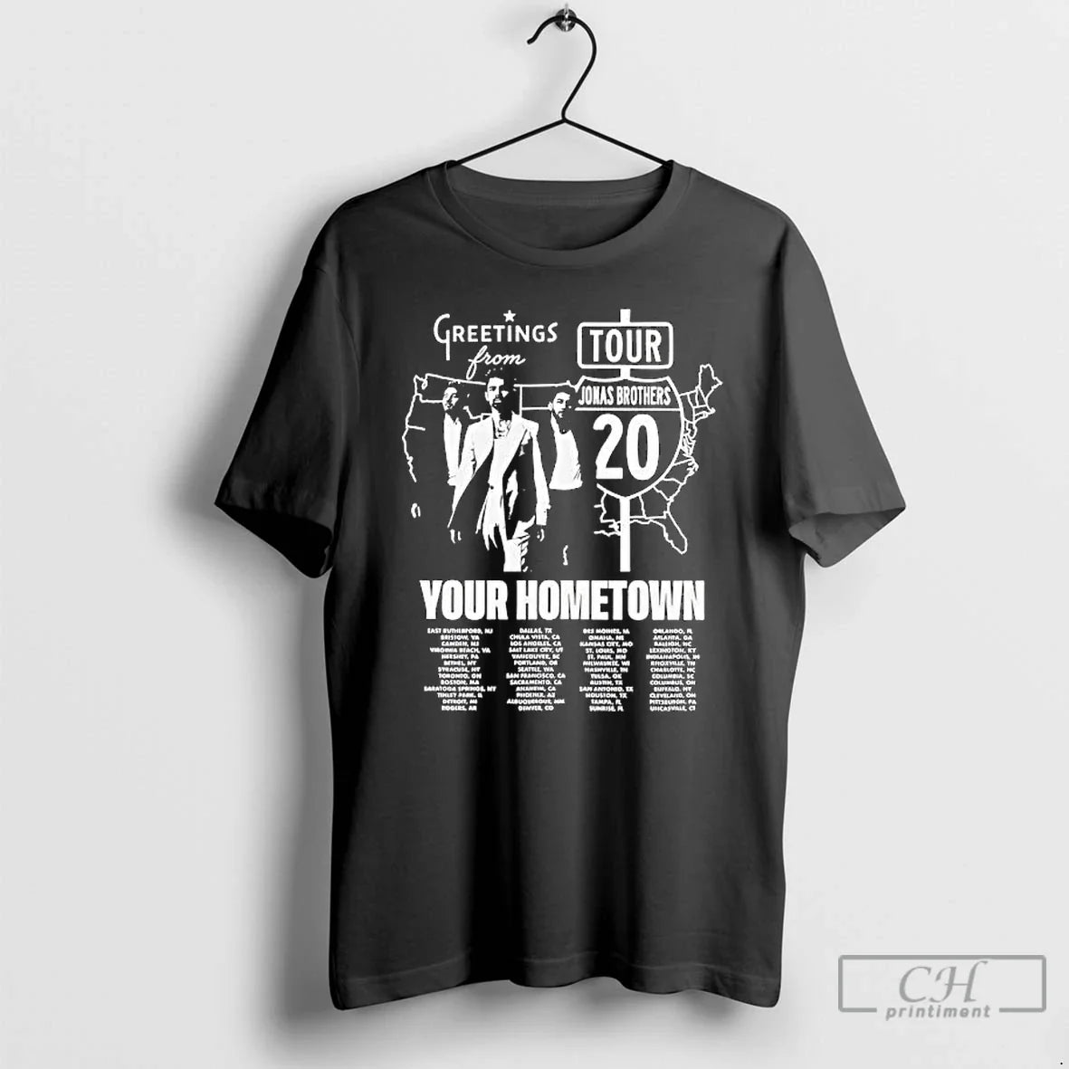 Premium Jonas Brothers Greetings From Your Hometown Tour T Shirts