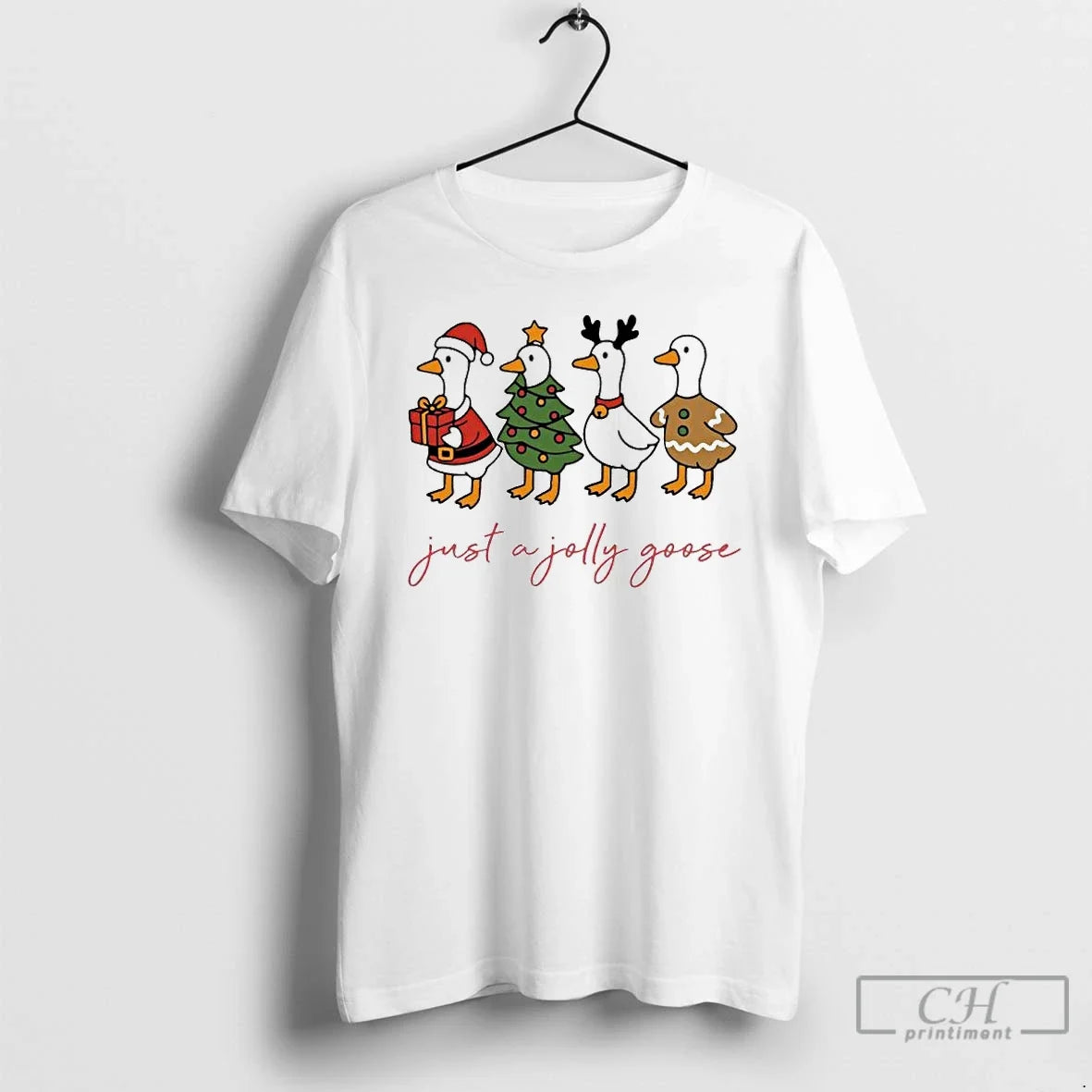 Premium Just A Jolly Goose Funny Christmast Ornaments T Shirts